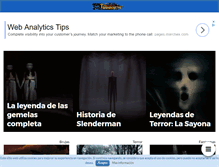 Tablet Screenshot of cuentosdeterrorcortos.com